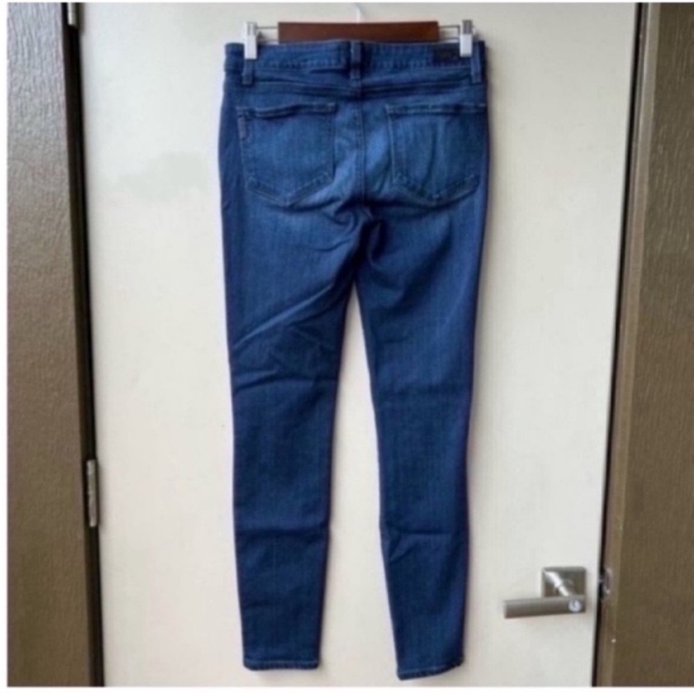 Paige Indigo Zip Front Skinny Jeans Denim Pants Size 28 Blue Wash - Picture 3 of 10